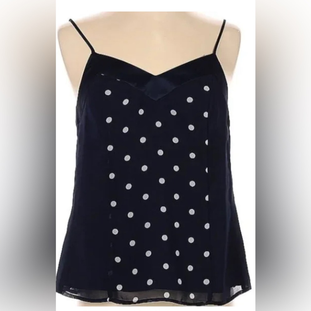 Banana Republic Dark Blue and White Dot Camisole